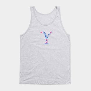 Upsilon Tropical Letter Tank Top